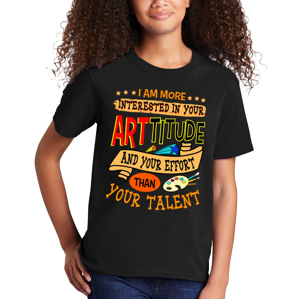 Art Teacher Student School Artist Illustrator Painter Kids T-Shirt