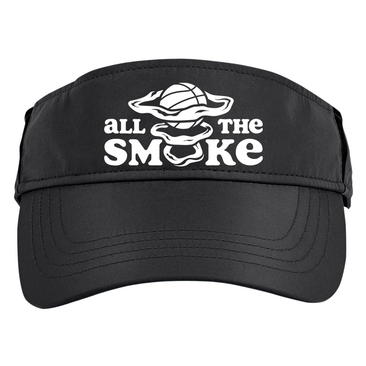All The Smoke Funny Basketball Podcast Adult Drive Performance Visor