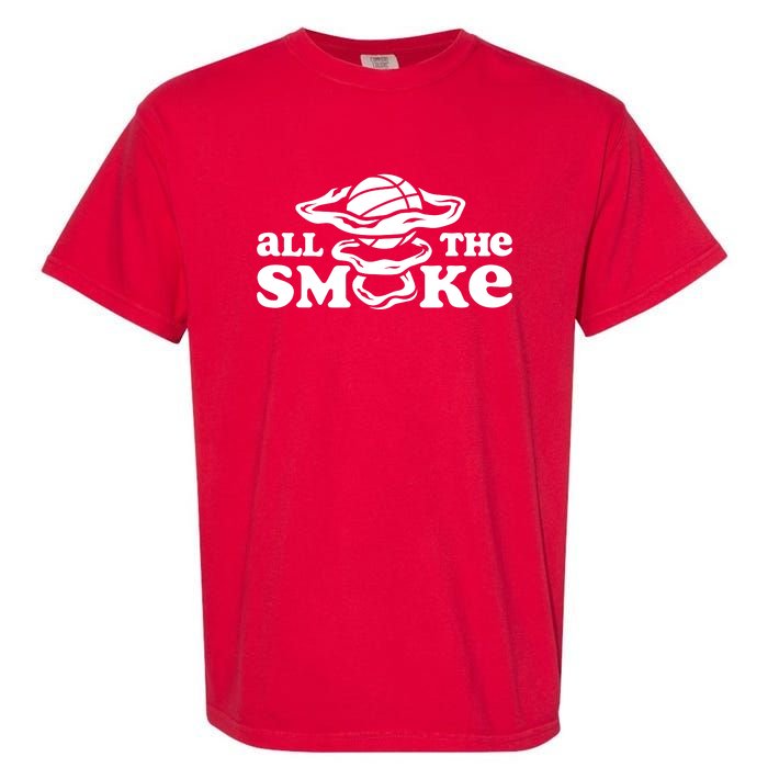 All The Smoke Funny Basketball Podcast Garment-Dyed Heavyweight T-Shirt