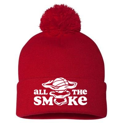 All The Smoke Funny Basketball Podcast Pom Pom 12in Knit Beanie