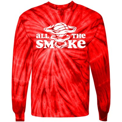 All The Smoke Funny Basketball Podcast Tie-Dye Long Sleeve Shirt