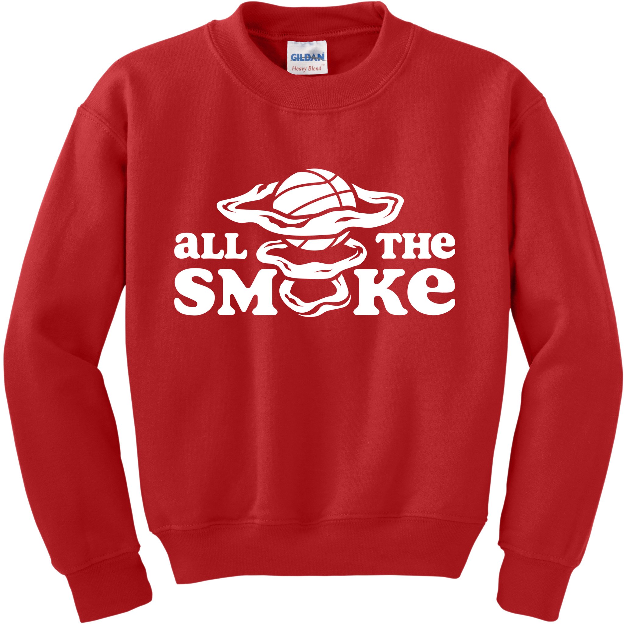 All The Smoke Funny Basketball Podcast Kids Sweatshirt