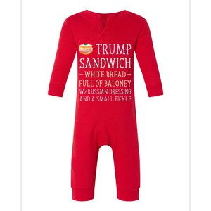 Anti Trump Sandwich Sign Funny Infant Fleece One Piece