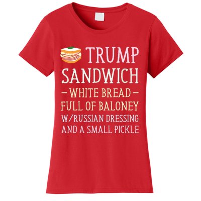 Anti Trump Sandwich Sign Funny Women's T-Shirt