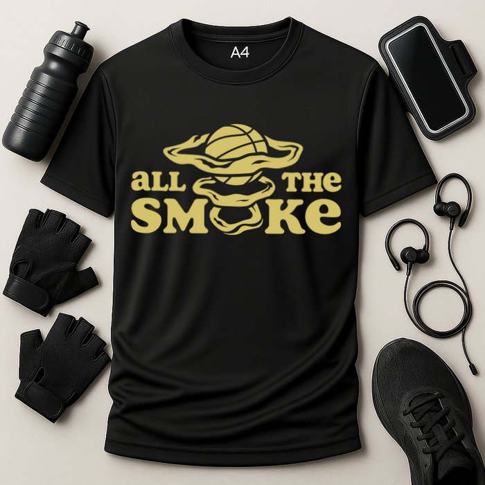 All The Smoke Funny Basketball Podcast Cooling Performance Crew T-Shirt