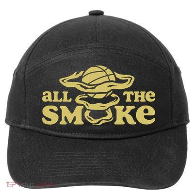 All The Smoke Funny Basketball Podcast 7-Panel Snapback Hat