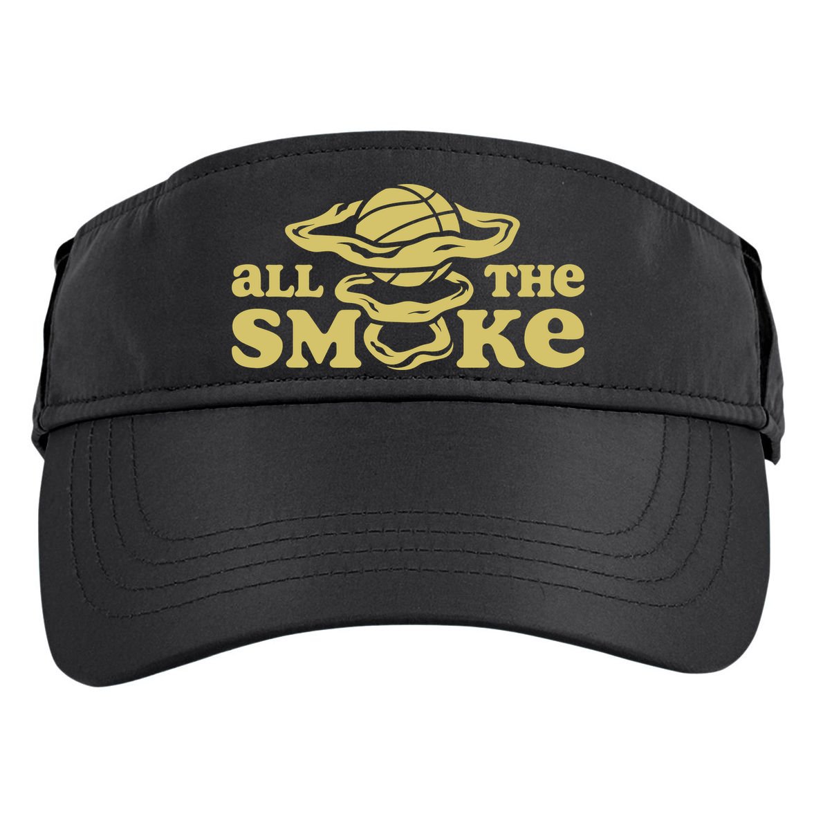 All The Smoke Funny Basketball Podcast Adult Drive Performance Visor