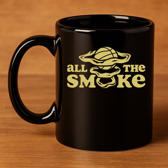 All The Smoke Funny Basketball Podcast 11oz C Handle Ceramic Mug