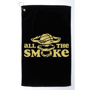 All The Smoke Funny Basketball Podcast Platinum Collection Golf Towel