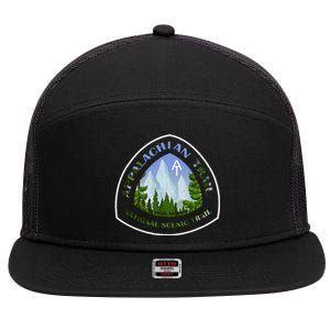 Appalachian Trail Scenic Mountain Views 7 Panel Mesh Trucker Snapback Hat