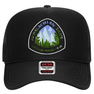 Appalachian Trail Scenic Mountain Views High Crown Mesh Back Trucker Hat