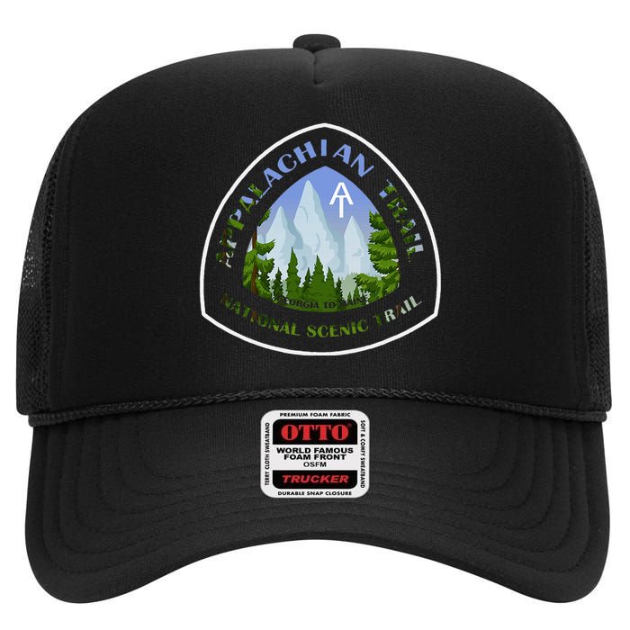 Appalachian Trail Scenic Mountain Views High Crown Mesh Back Trucker Hat