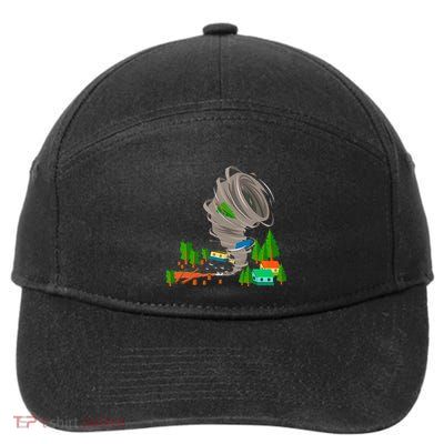 Awesome Tornado Severe Weather Storm Chasers 7-Panel Snapback Hat