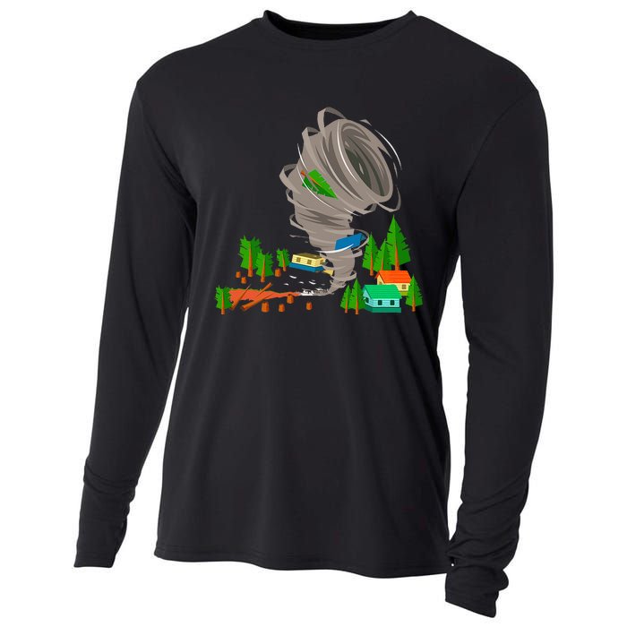 Awesome Tornado Severe Weather Storm Chasers Cooling Performance Long Sleeve Crew