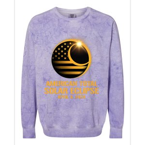 American Total Solar Eclipse April 8 2024 Totality Astronomy Colorblast Crewneck Sweatshirt