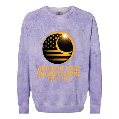 American Total Solar Eclipse April 8 2024 Totality Astronomy Colorblast Crewneck Sweatshirt