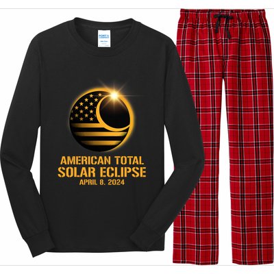 American Total Solar Eclipse April 8 2024 Totality Astronomy Long Sleeve Pajama Set