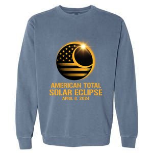 American Total Solar Eclipse April 8 2024 Totality Astronomy Garment-Dyed Sweatshirt