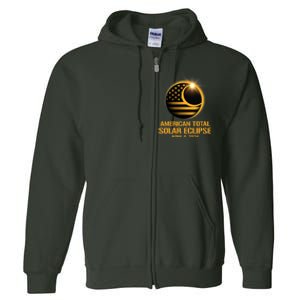 American Total Solar Eclipse April 8 2024 Totality Astronomy Full Zip Hoodie