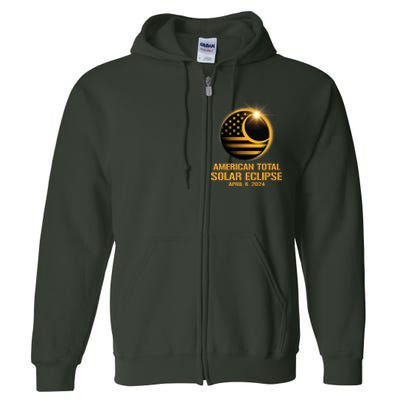 American Total Solar Eclipse April 8 2024 Totality Astronomy Full Zip Hoodie