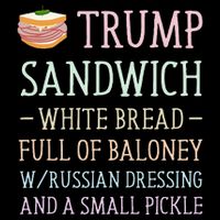 Anti Trump Sandwich Sign Funny Doggie Tank