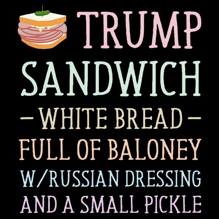 Anti Trump Sandwich Sign Funny Doggie Tank