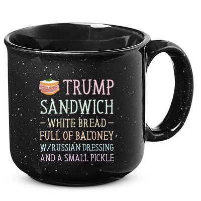 Anti Trump Sandwich Sign Funny 15oz Campfire Ceramic Mug