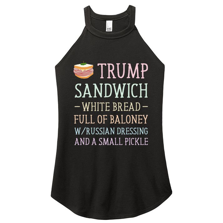 Anti Trump Sandwich Sign Funny Women's Perfect Tri Rocker Tank
