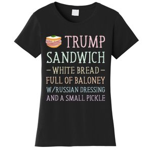 Anti Trump Sandwich Sign Funny Women's T-Shirt