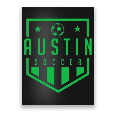 Austin Texas Soccer  Futbol Jersey Kit Badge Match Poster