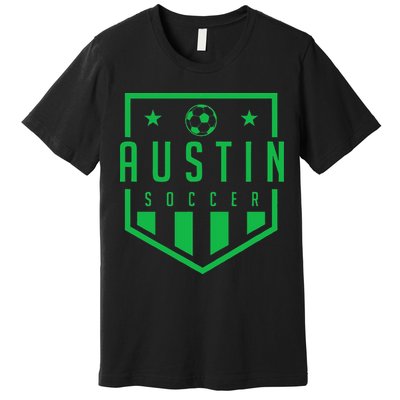 Austin Texas Soccer  Futbol Jersey Kit Badge Match Premium T-Shirt