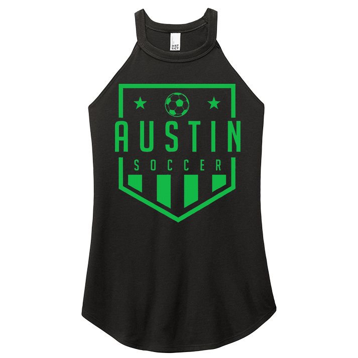 Austin Texas Soccer  Futbol Jersey Kit Badge Match Women's Perfect Tri Rocker Tank