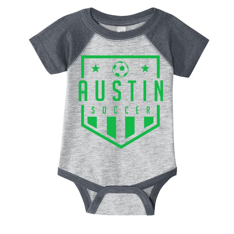 Austin Texas Soccer  Futbol Jersey Kit Badge Match Infant Baby Jersey Bodysuit