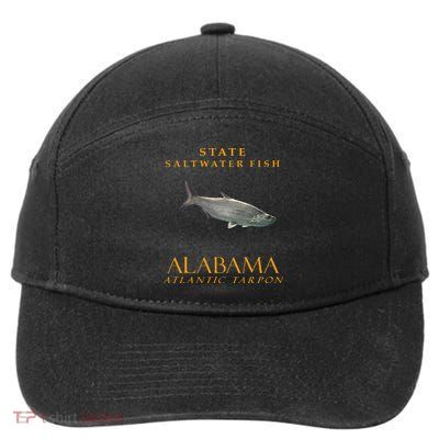 Alabama Territory Saltwater Fish Atlantic Tarpon 7-Panel Snapback Hat