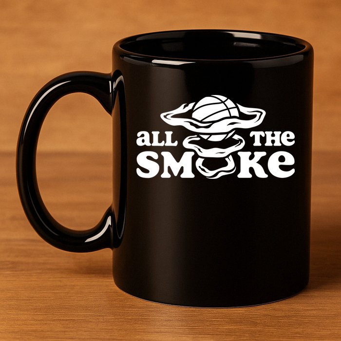 All The Smoke Funny Basketball Podcast 11oz C Handle Ceramic Mug