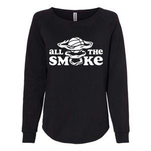 All The Smoke Funny Basketball Podcast Womens California Wash Sweatshirt