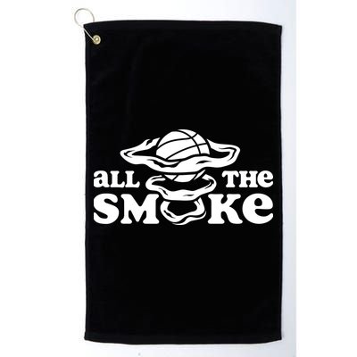 All The Smoke Funny Basketball Podcast Golf Towel