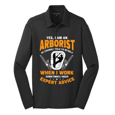 Arborist Tree Surgeon Arboriculturist Horticulture Silk Touch Performance Long Sleeve Polo