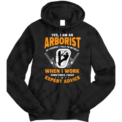 Arborist Tree Surgeon Arboriculturist Horticulture Tie Dye Hoodie