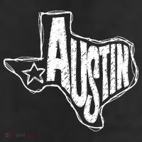 Austin Texas State Retro Outline Map Cool Comfort Performance Bucket Hat