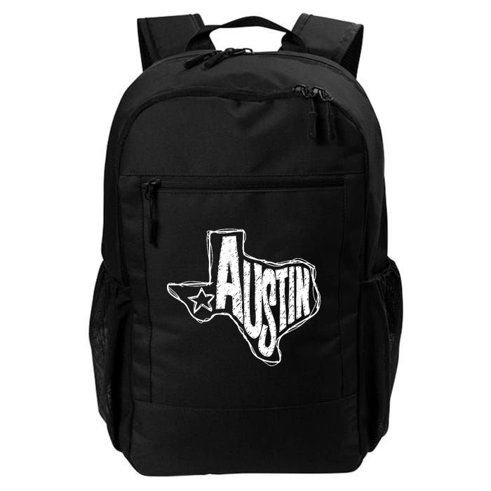 Austin Texas State Retro Outline Map Backpack