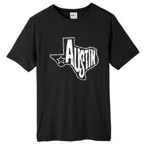 Austin Texas State Retro Outline Map Tall Fusion ChromaSoft Performance T-Shirt