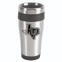 Austin Texas State Retro Outline Map 16oz Travel Tumbler