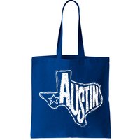 Austin Texas State Retro Outline Map Bag