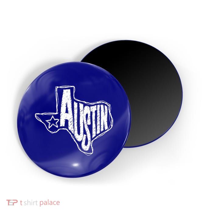 Austin Texas State Retro Outline Map Magnet