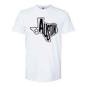 Austin Texas State Retro Outline Map Softstyle CVC T-Shirt