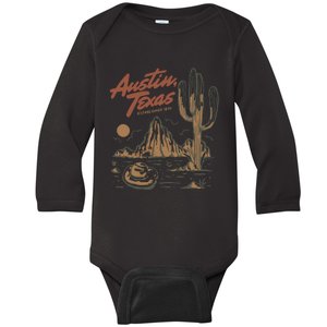 Austin Texas State Baby Long Sleeve Bodysuit