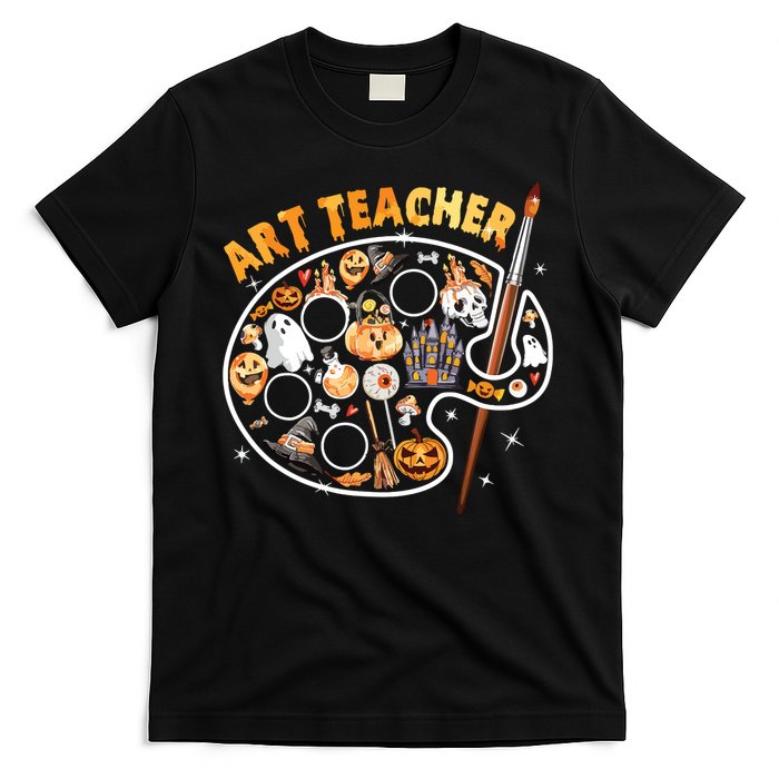 Art Teacher Spooky Pumpkin Halloween T-Shirt