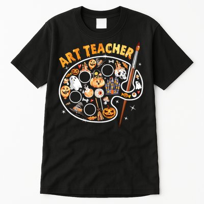 Art Teacher Spooky Pumpkin Halloween Tall T-Shirt