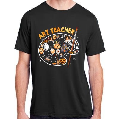 Art Teacher Spooky Pumpkin Halloween Adult ChromaSoft Performance T-Shirt